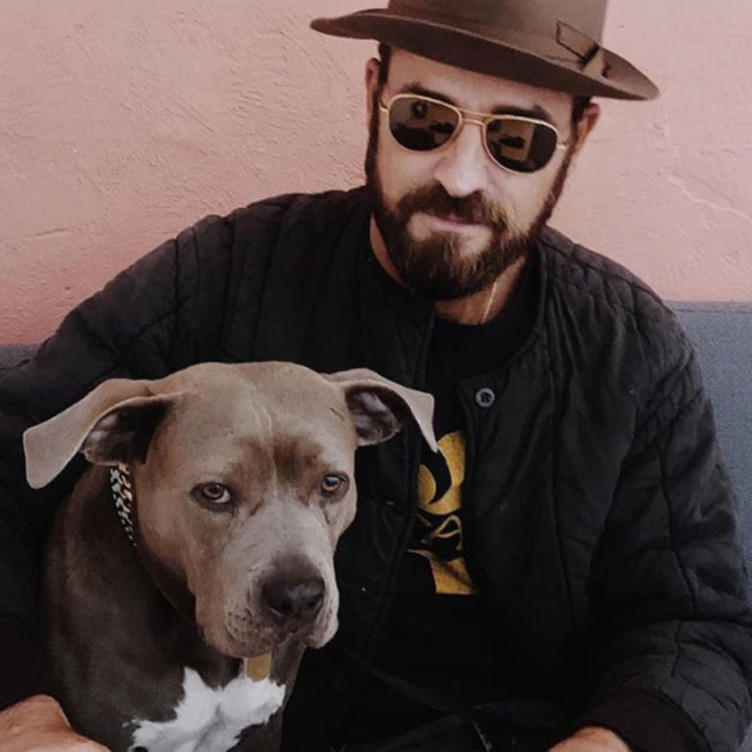 Justin Theroux’s dog wearing rain boots is the cutest thing you’ll see today