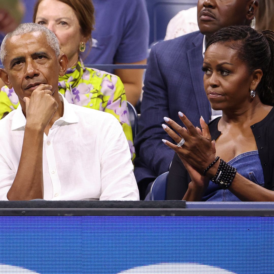 Michelle Obama warns husband Barack 'do not touch' 