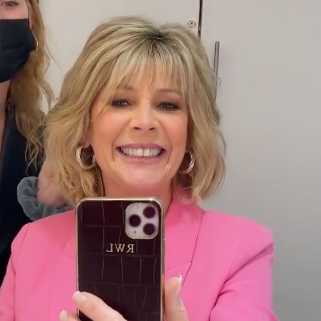 Ruth Langsford is pretty in Barbie pink as she declares it gin o'clock