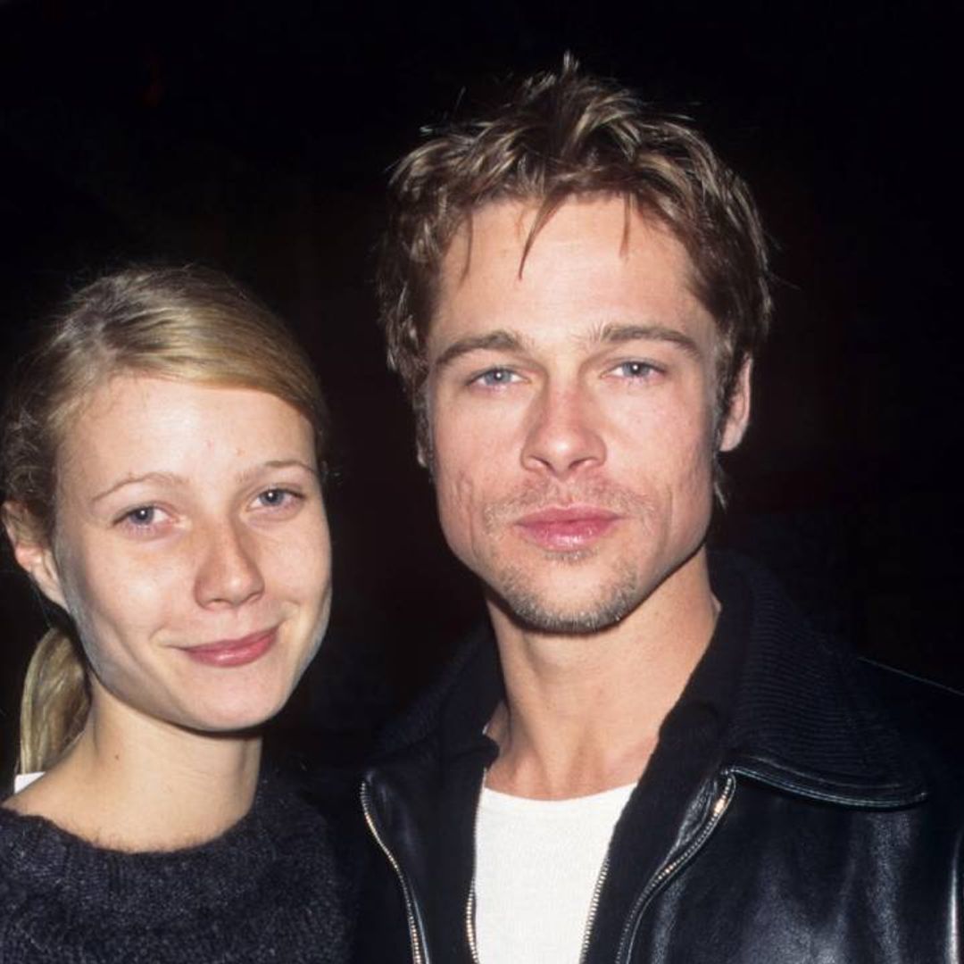 Gwyneth Paltrow shows the dress she wore when Brad Pitt proposed to her