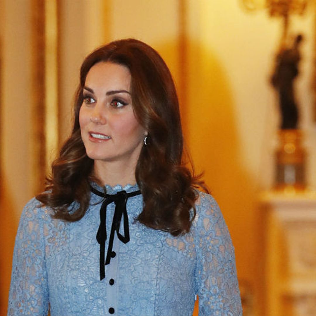 Kate dresses tiny bump in Temperley dress at palace reception
