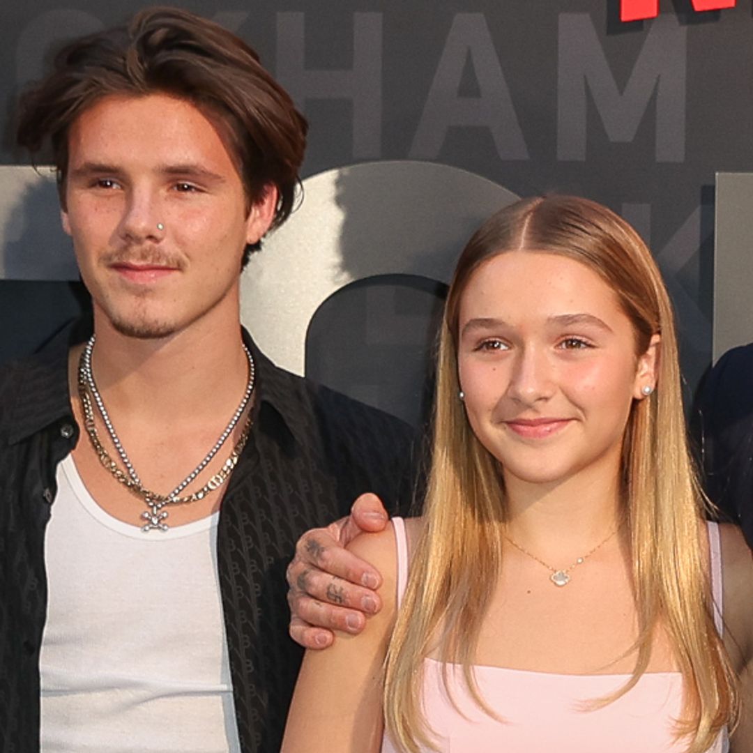 Harper Beckham is the ultimate mini pop star in previously unseen family photo with brother Cruz