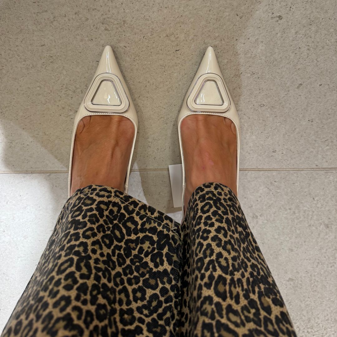 I bought the white Prada lookalike slingback shoes from Mango and they're so comfy