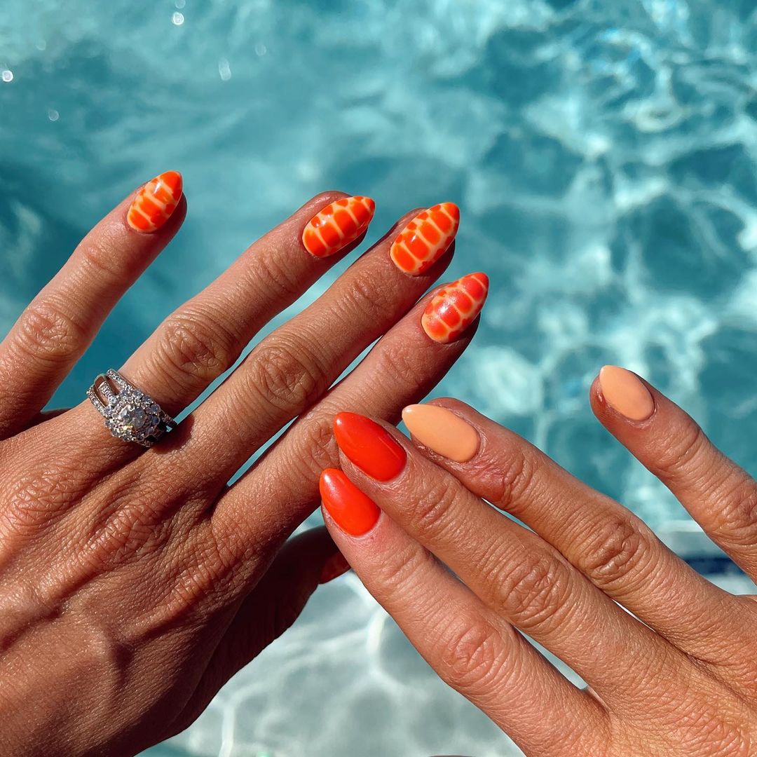 Aperol Spritz nails are taking over the manicure realm