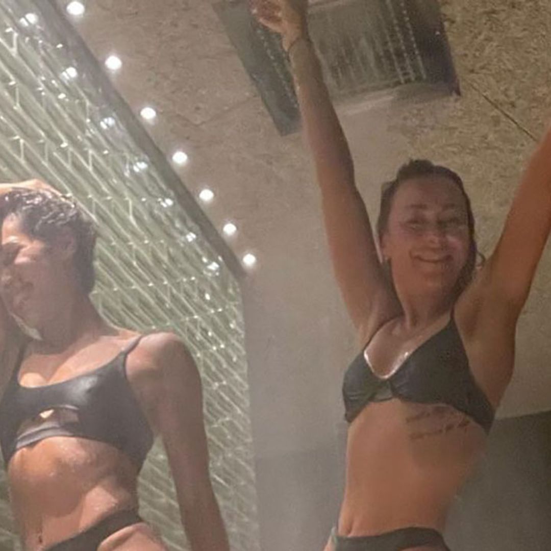Strictly's Karen Hauer and Luba Mushtuk stun as they pose in bikinis during 'perfect spa day'