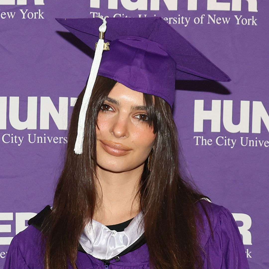 Emily Ratajkowski is giving 'grad-girl chic' as she delivers speech at Hunter College