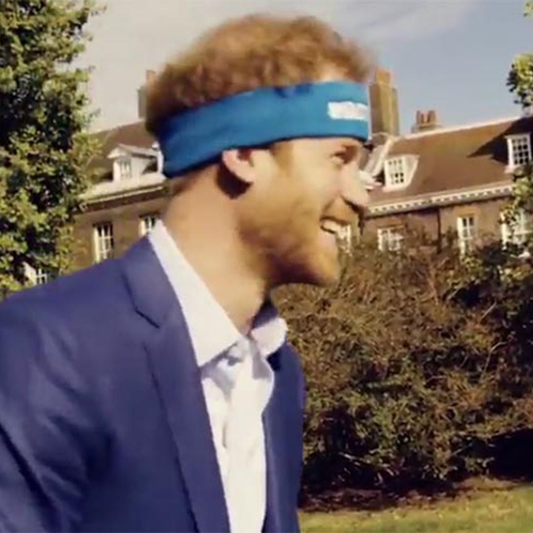 Prince Harry gets the giggles during charity video