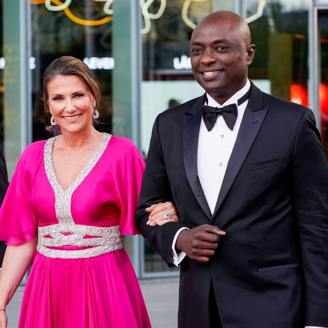 Princess Martha Louise is so loved up alongside fiancé Shaman Durek in romantic photo three weeks away from lavish Norwegian wedding