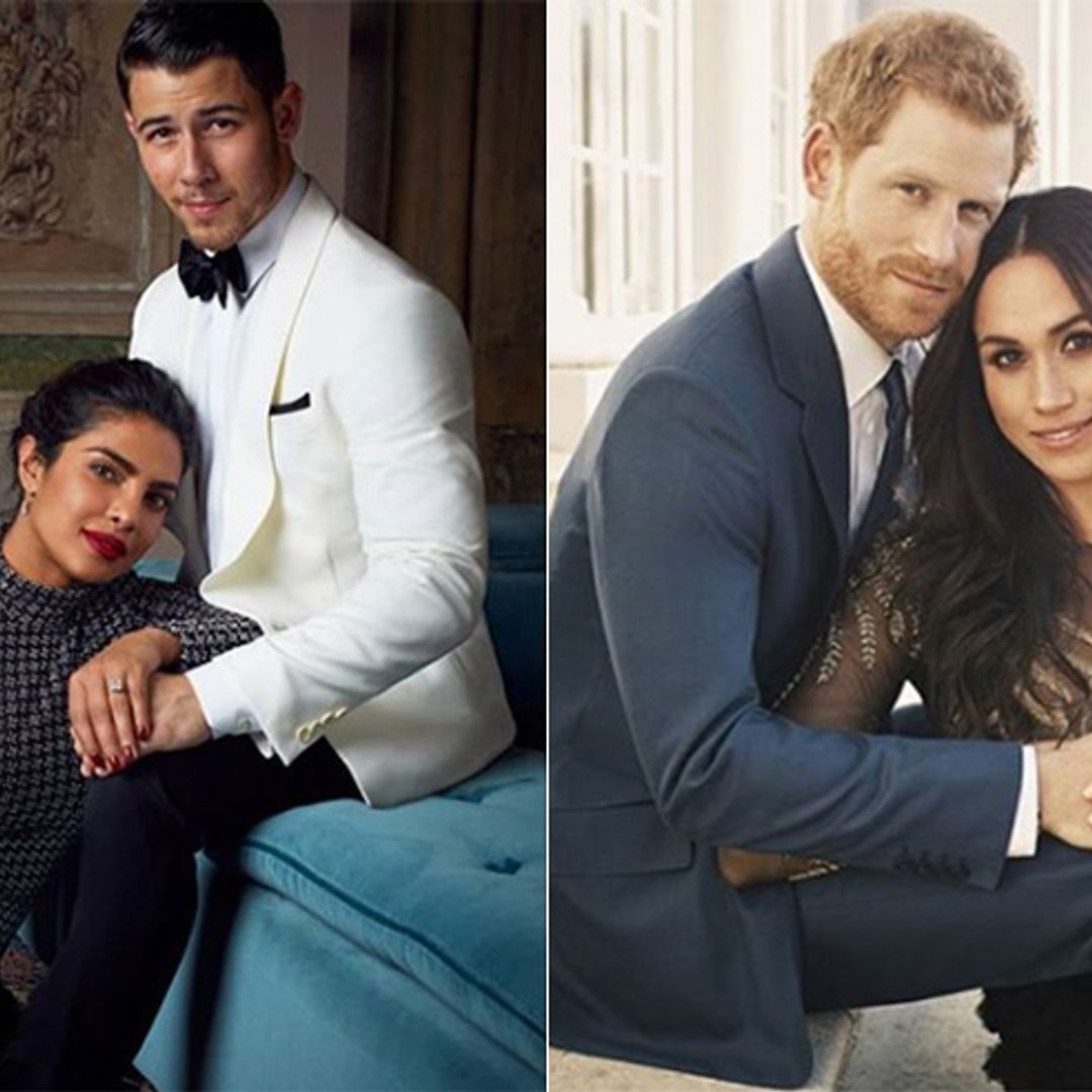 Priyanka Chopra and Nick Jonas recreate Meghan and Harry's engagement pose using same photographer