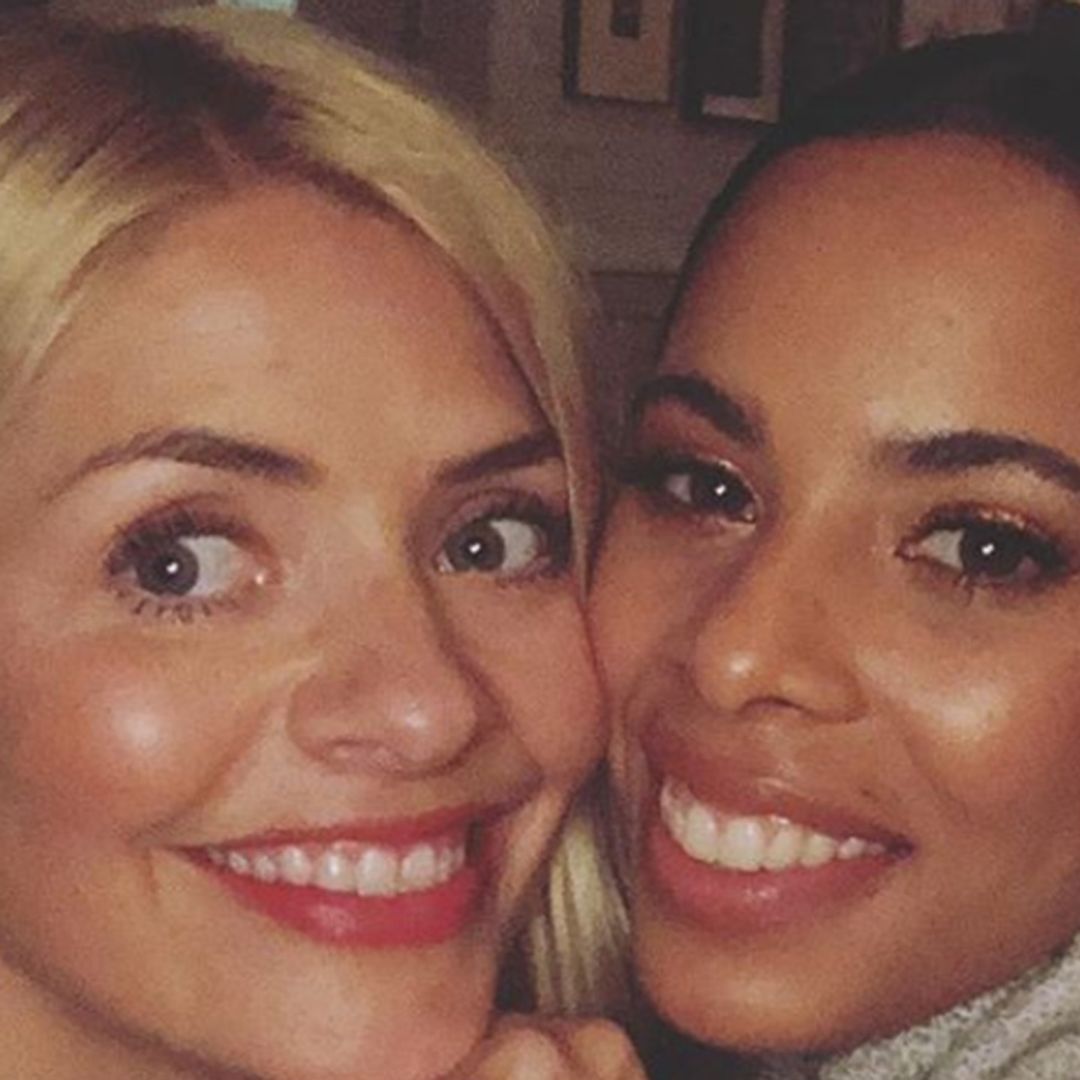 See Holly Willoughby and Phillip Schofield's sweetest reaction to Rochelle Humes' baby news – video