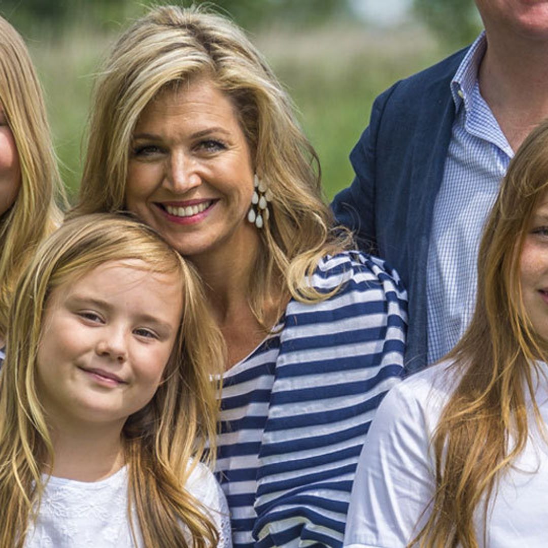 Queen Maxima and her daughters stun in newly released glamour shots