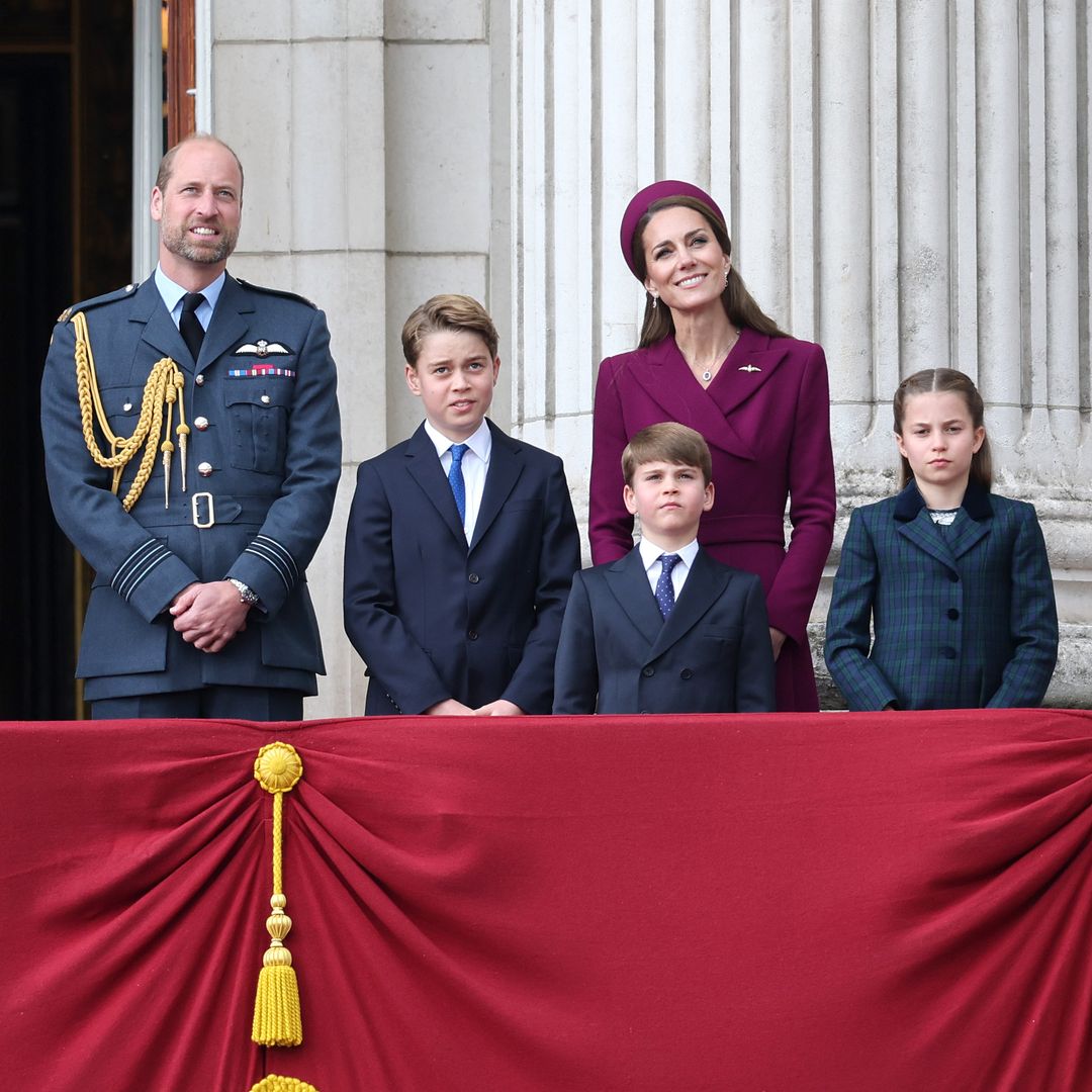 George, Charlotte and Louis steal the show as they dance on palace balcony