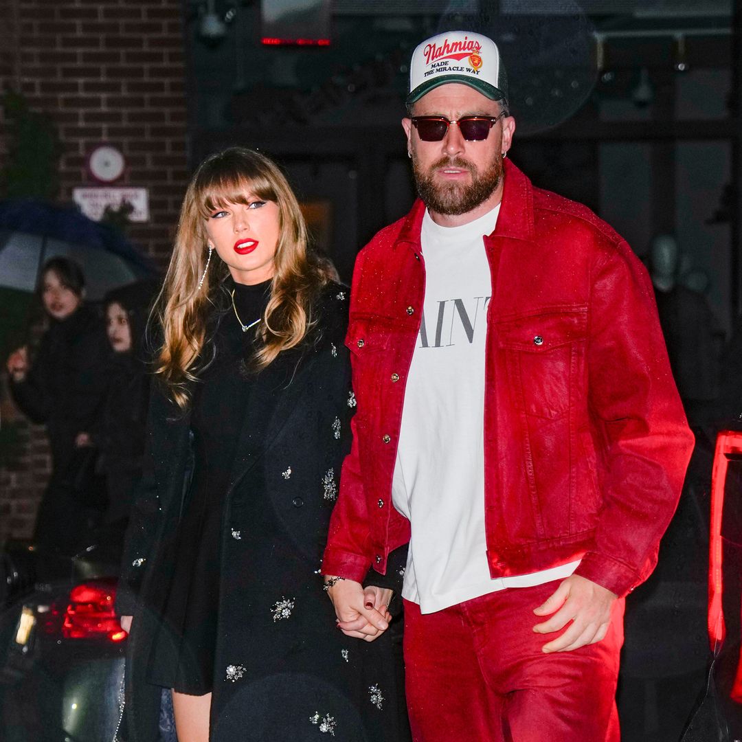 Taylor Swift turns heads in crystal-studded coat for NYC date night with Travis Kelce