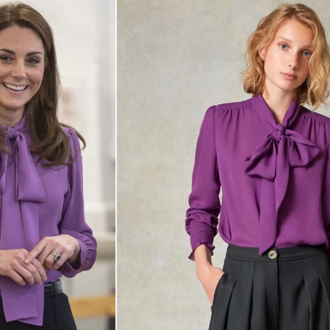 These Kate Middleton-inspired tie-neck blouses are perfect for autumn