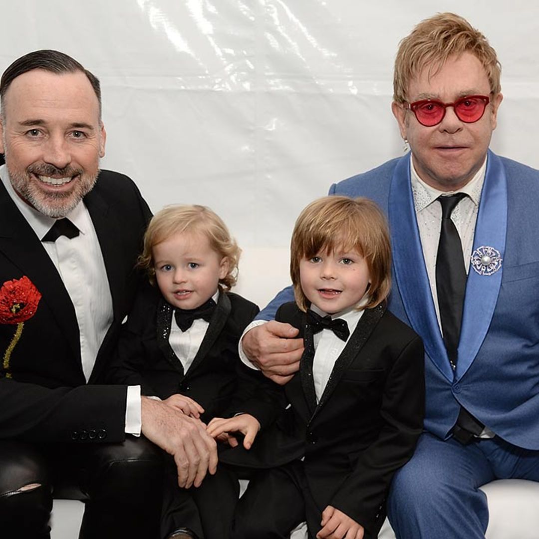 Elton John and David Furnish's sons are so grown up in rare snap