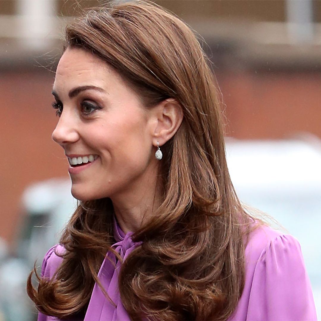 Did Kate Middleton just wear her purple Gucci blouse the WRONG way round?