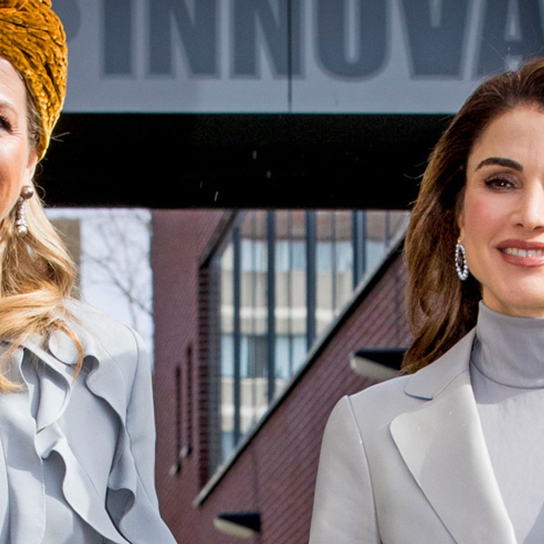 Queen Rania and Queen Maxima go ALL out with their style choices in the Netherlands