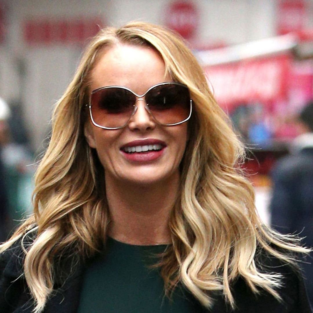 Amanda Holden's £19.99 Zara leather trousers look great with her green jumper