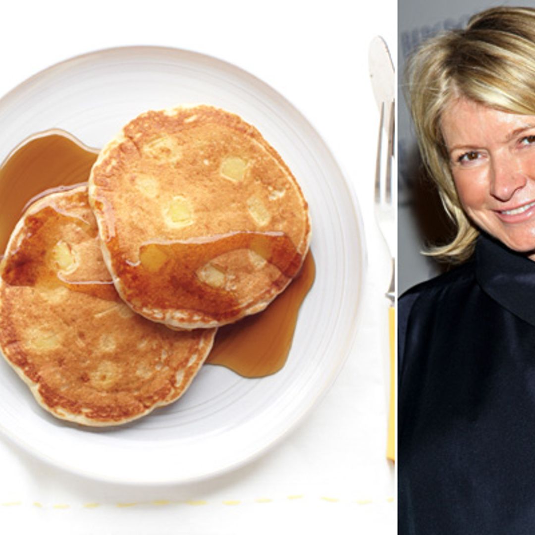Flipping perfect pancakes from cooking guru Martha Stewart