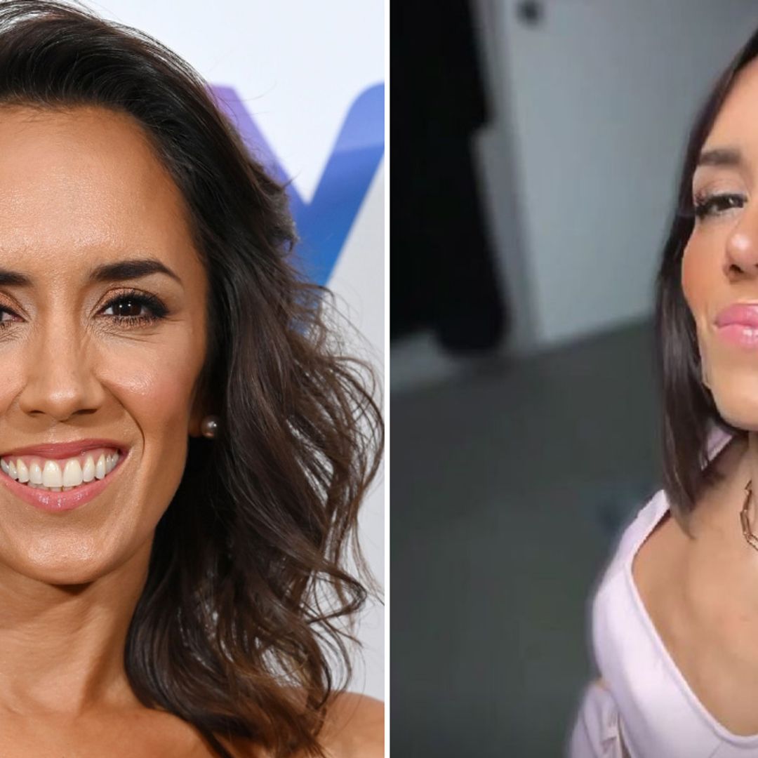 Janette Manrara looks phenomenal in tiny pink crop top in behind-the-scenes photo