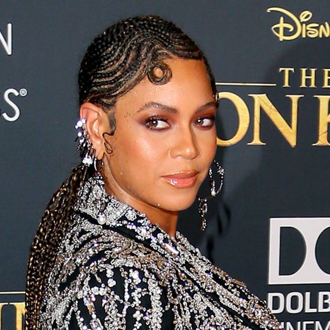 Beyonce dazzles in Alexander McQueen crystal dress AND matches with Blue Ivy at The Lion King premiere