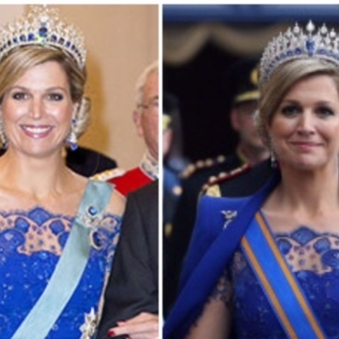 Queen Maxima recycles her inauguration gown during visit to Denmark
