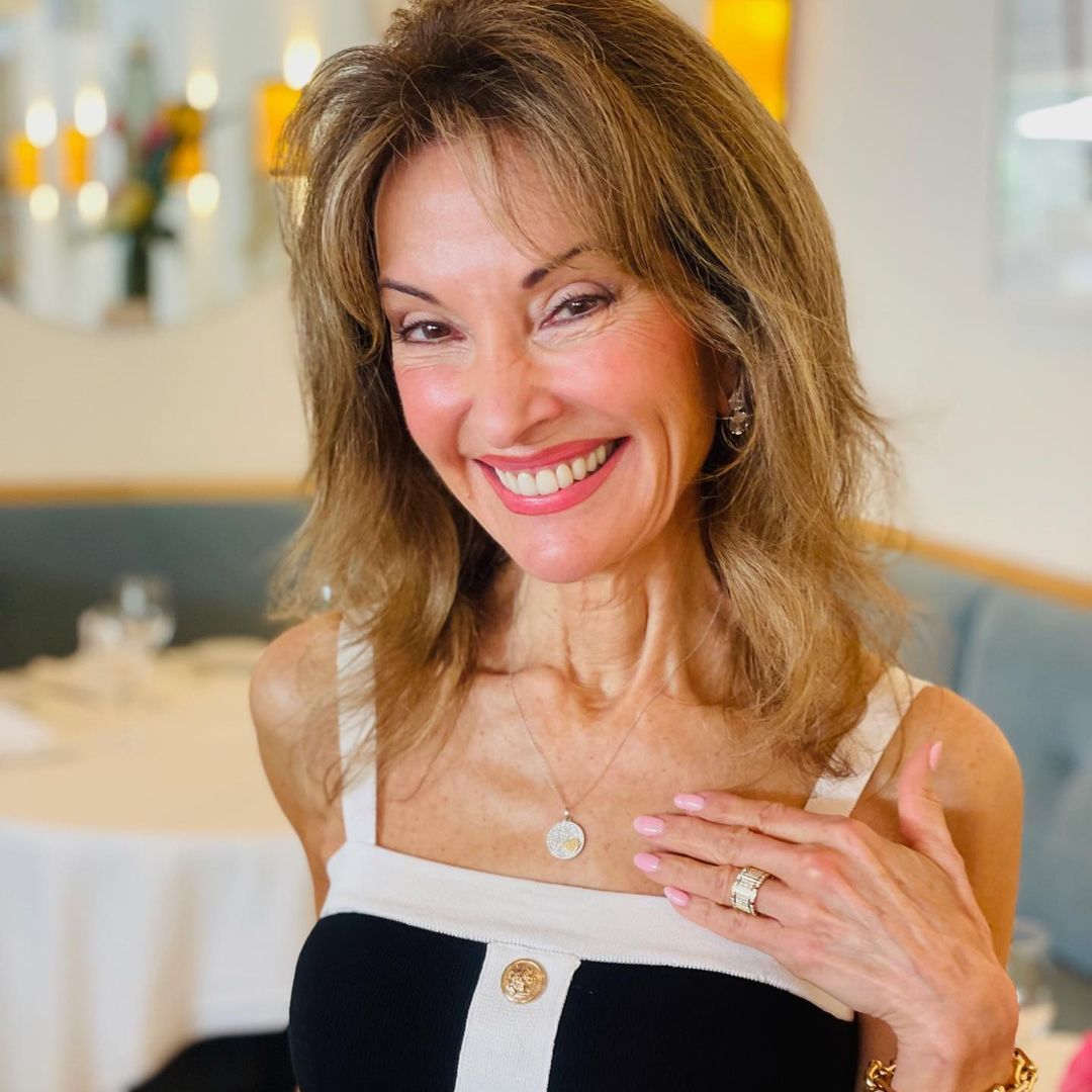 Susan Lucci, 77,  reunites with college friends in very slinky dress