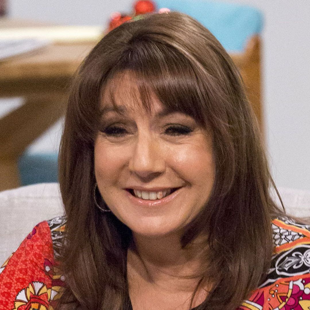 Jane McDonald stuns fans in daring sheer gown and feather boa