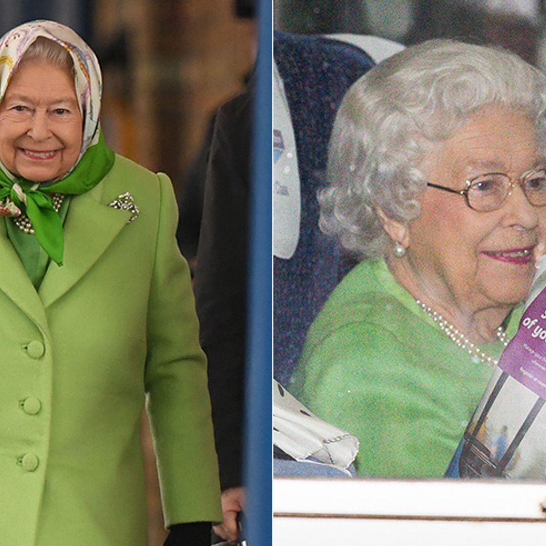 The Queen in high spirits as she returns to London following Sandringham winter break