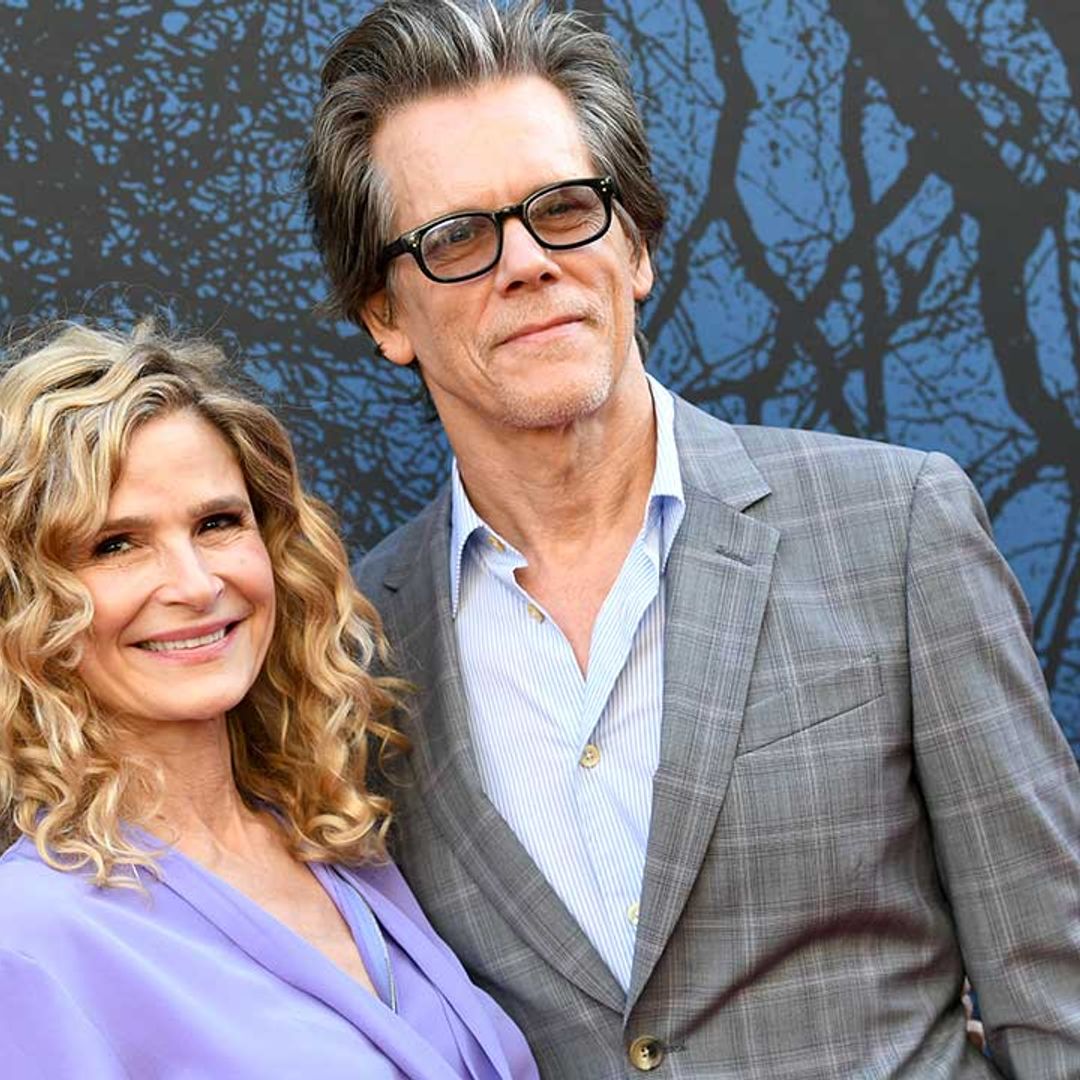 Kyra Sedgwick stuns in purple during PDA-filled date with Kevin Bacon