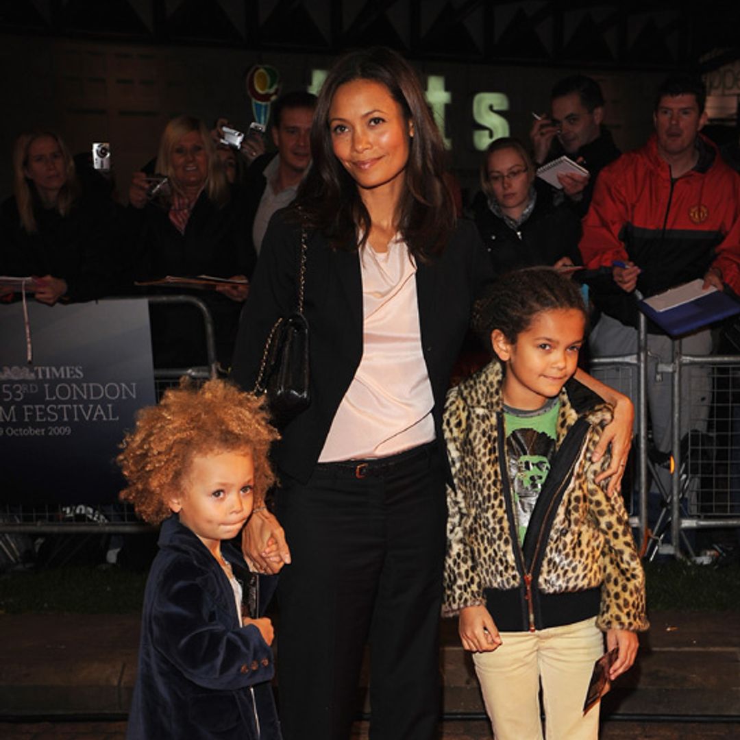 Thandie Newton shows off beautiful curly hair to be an Afro role model for her girls