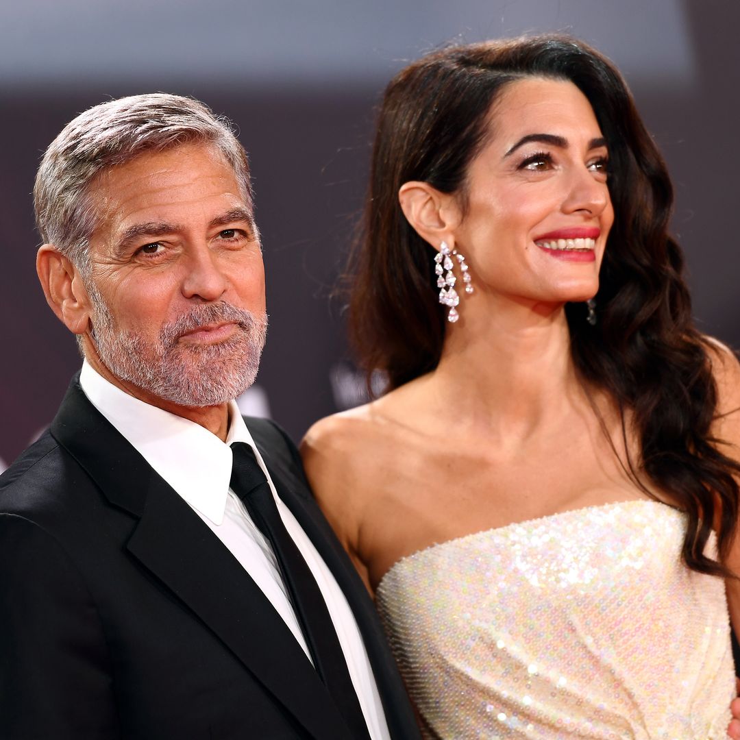 Amal Clooney stuns in sparkly frock during romantic date night with George in Lake Como