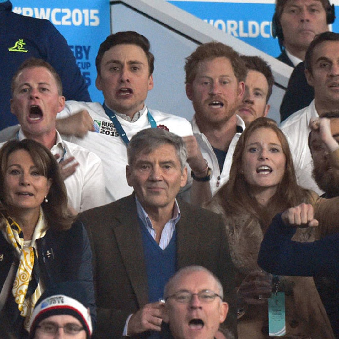 Prince Harry joined by Kate Middleton's family at Rugby World Cup