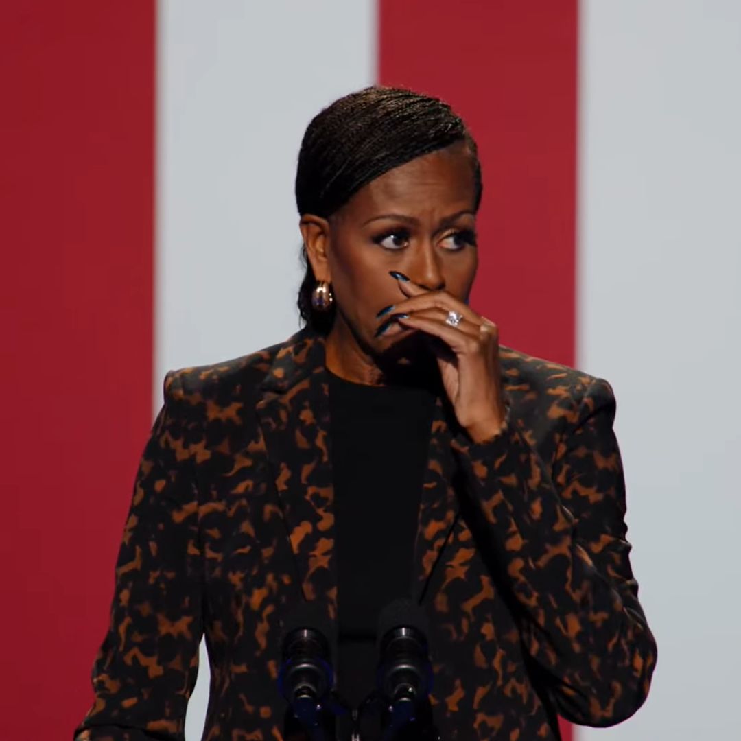 Michelle Obama left close to tears as she speaks about women's health issues in moving speech