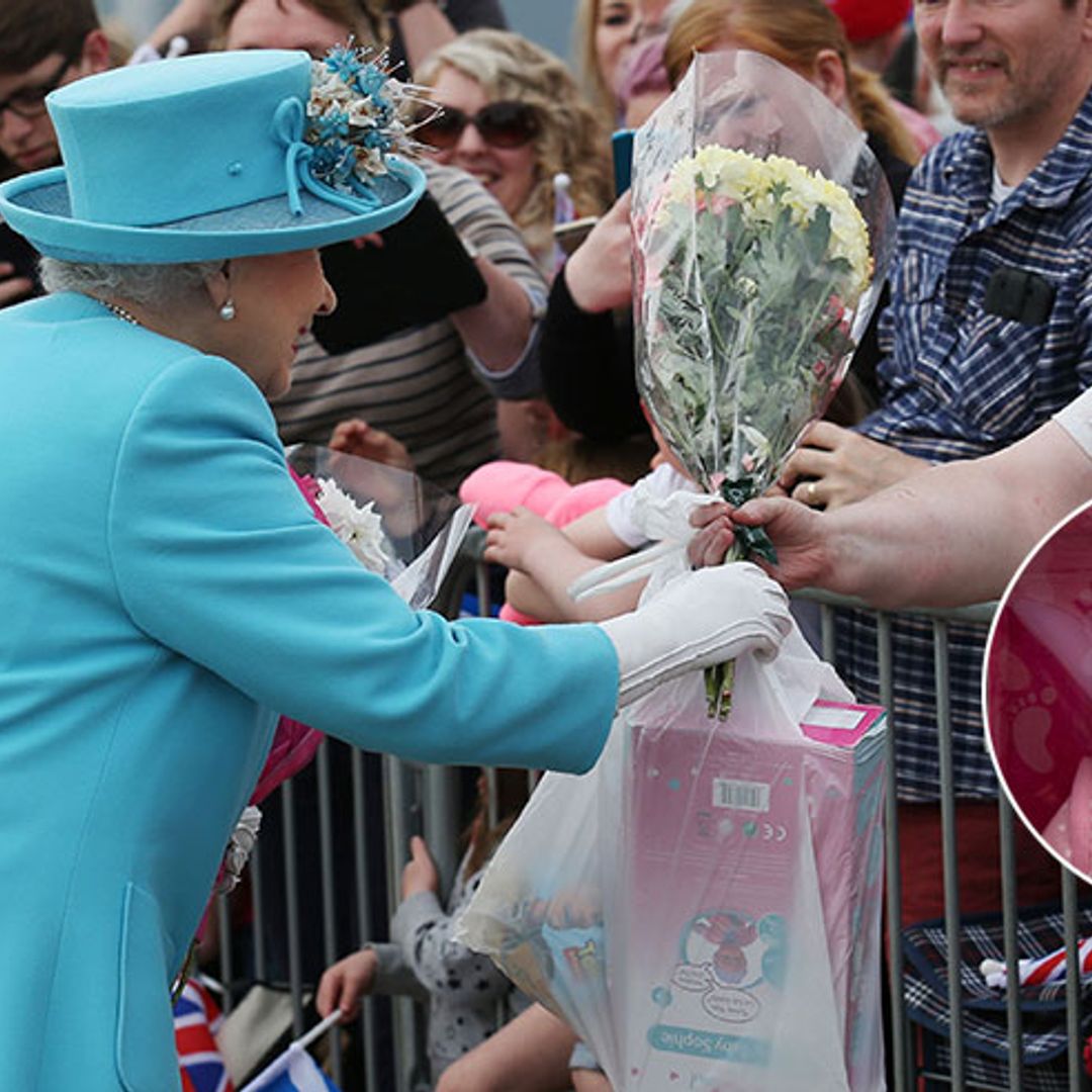 The Queen receives bag full of toys for Prince George and Princess Charlotte