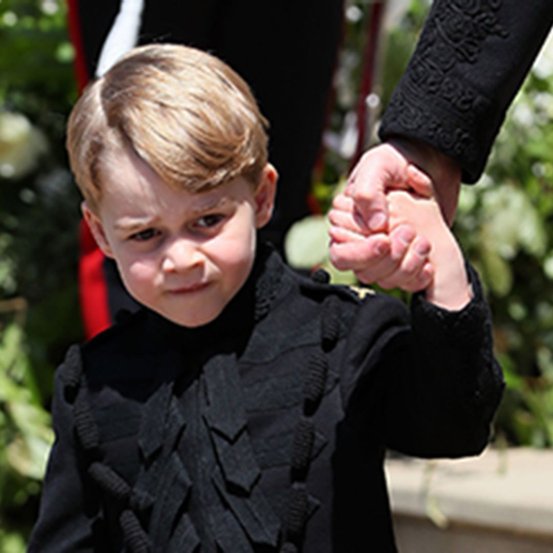 Prince George wears trousers for the first time at the royal wedding – see the cute picture!