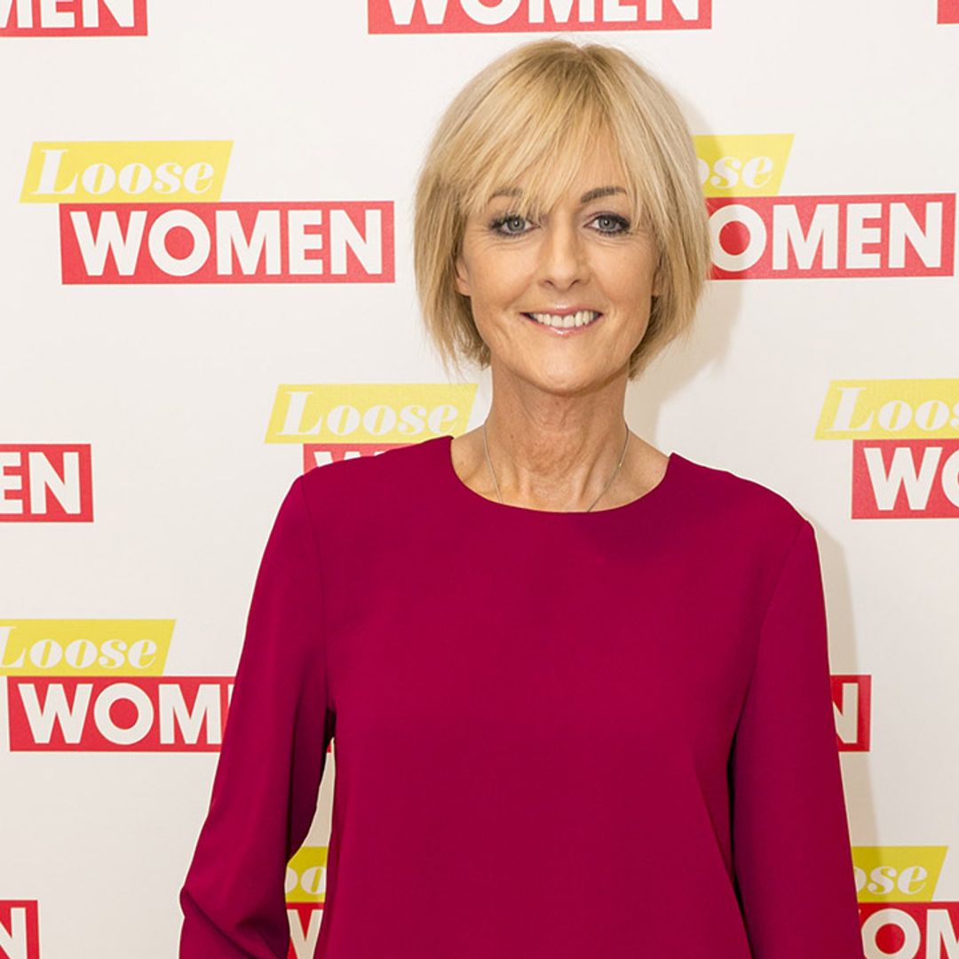 Jane Moore's gorgeous raspberry pink suit is from one of Meghan Markle's favourite brands