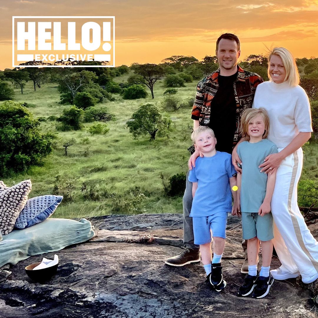 Chemmy Alcott re-creates her African safari honeymoon with husband and two sons - see the magical photos