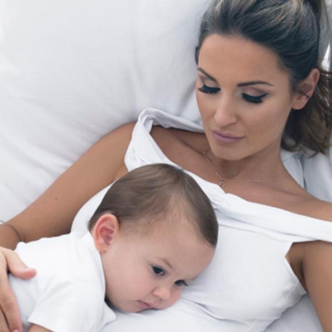 Sam Faiers shares gorgeous snap of her son cuddling baby bump