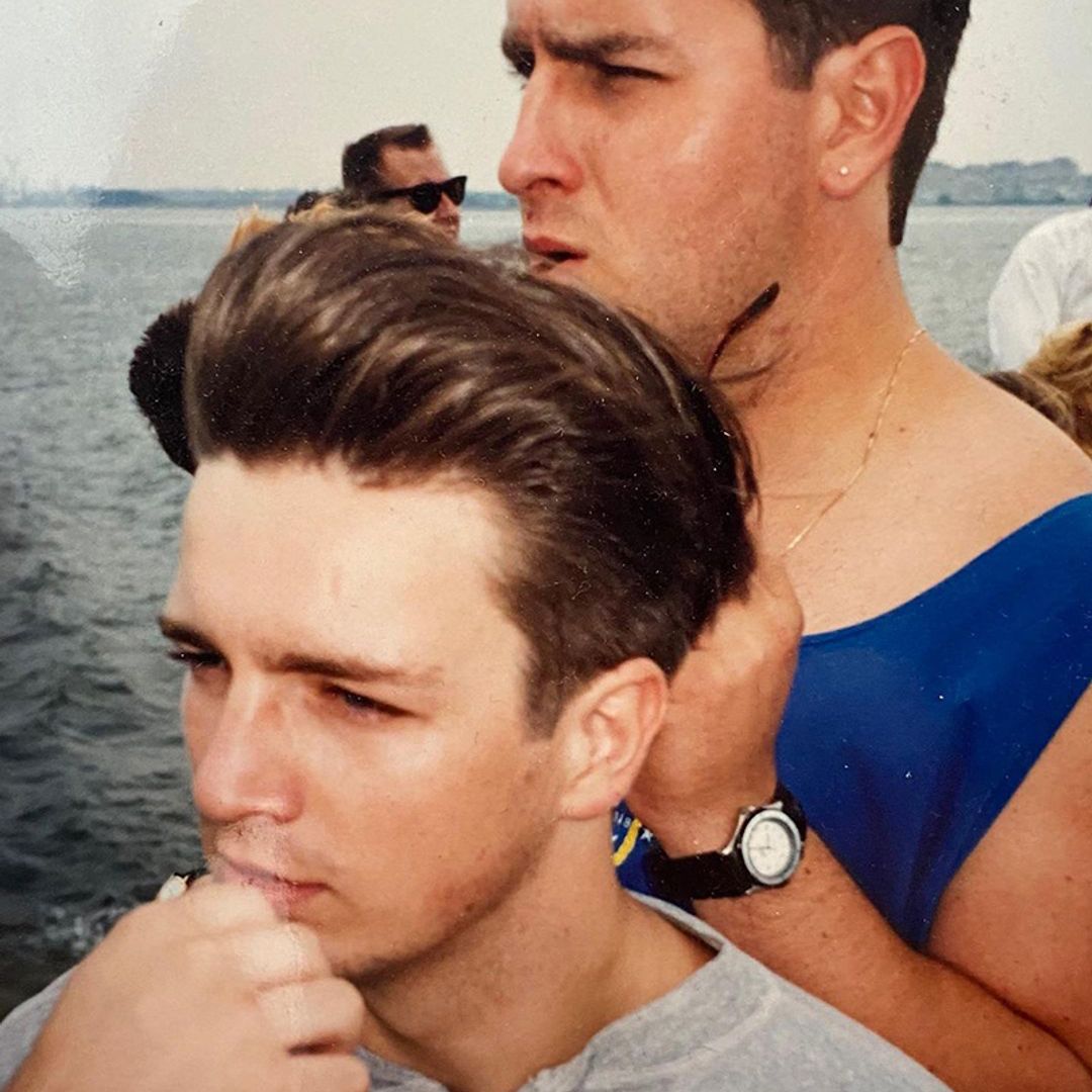 Throwback photo of Nathan Fillion and his brother Jeff 