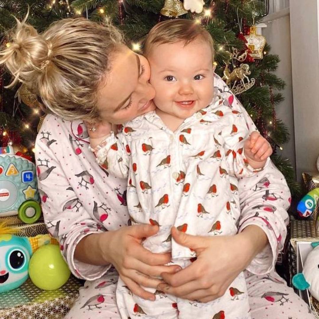 Lydia Bright and daughter Loretta adorably twin in Christmas pyjamas