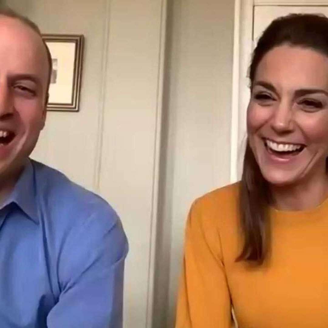 Prince William and Kate Middleton surprise pupils with a video call during Easter holidays