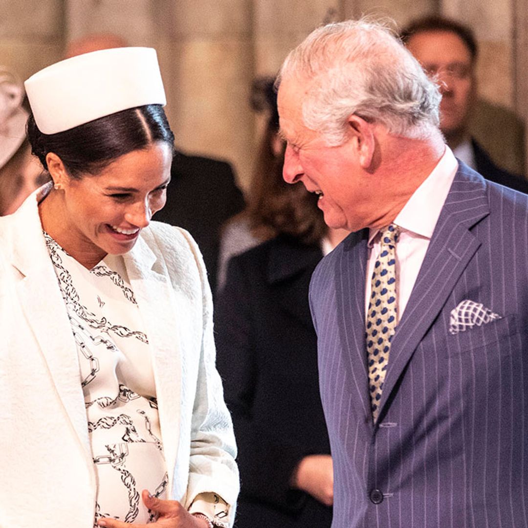 Watch the moment Meghan Markle curtsies to Prince Charles for the first time