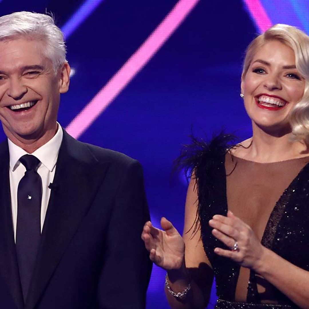 WATCH: Holly Willoughby hugs Phillip Schofield after birthday surprise on Dancing on Ice