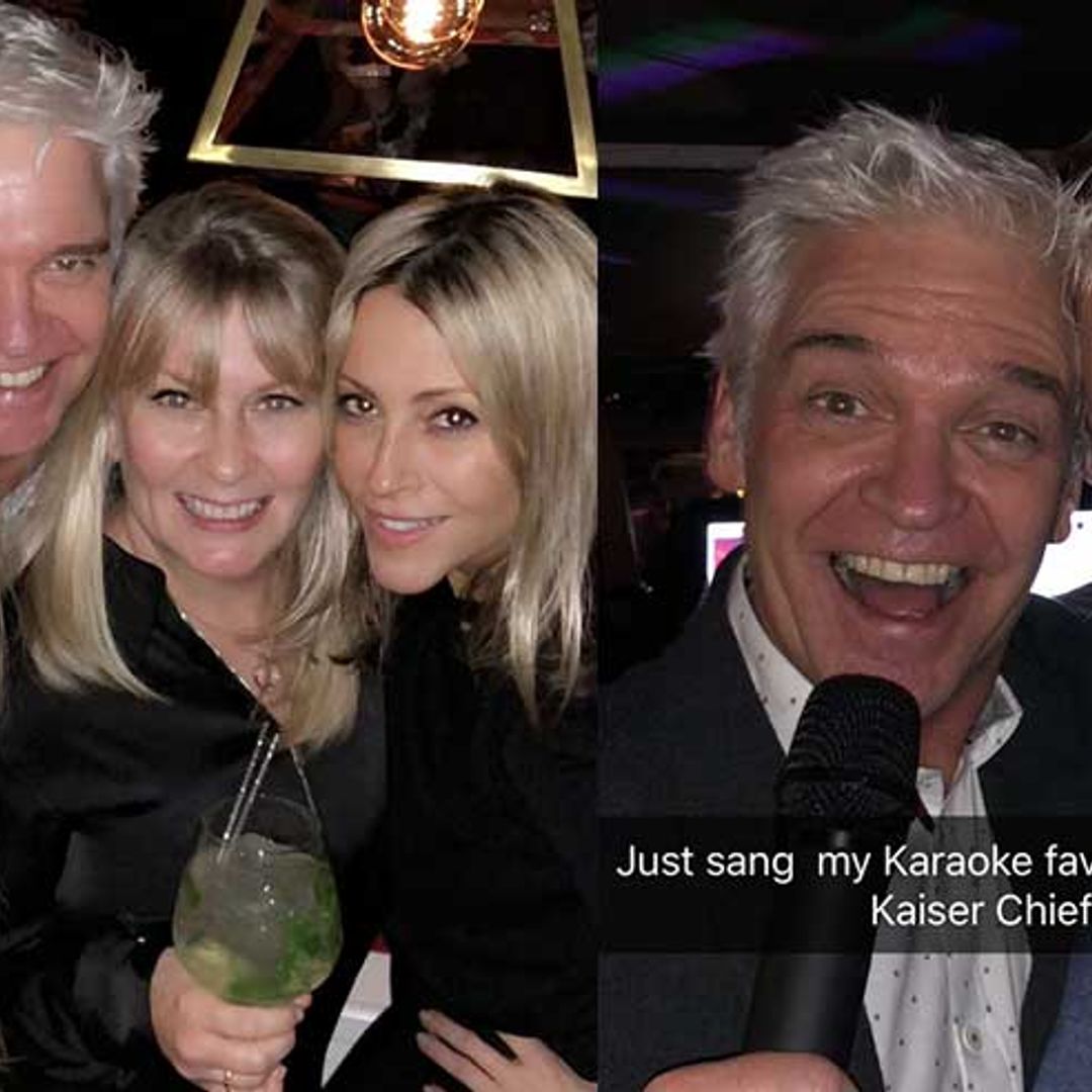 Phillip Schofield marks the end of 2017 with star-studded karaoke night
