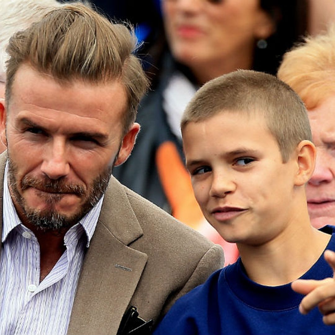 Romeo Beckham unveils new hairstyle during day out with dad David