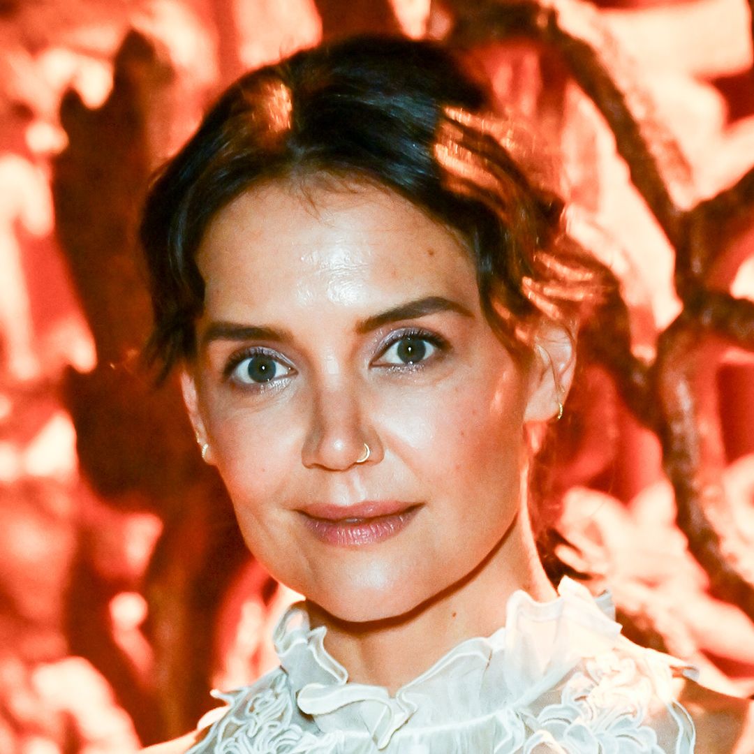 Katie Holmes turns heads at New York Fashion Week in sheer lace two-piece