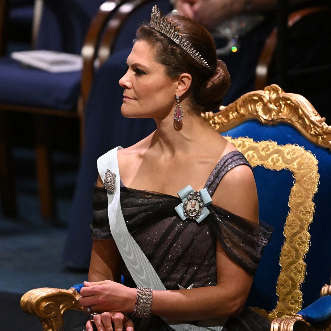 Queen Maxima is resplendent in ravishing ruby tiara and unexpected gown ...