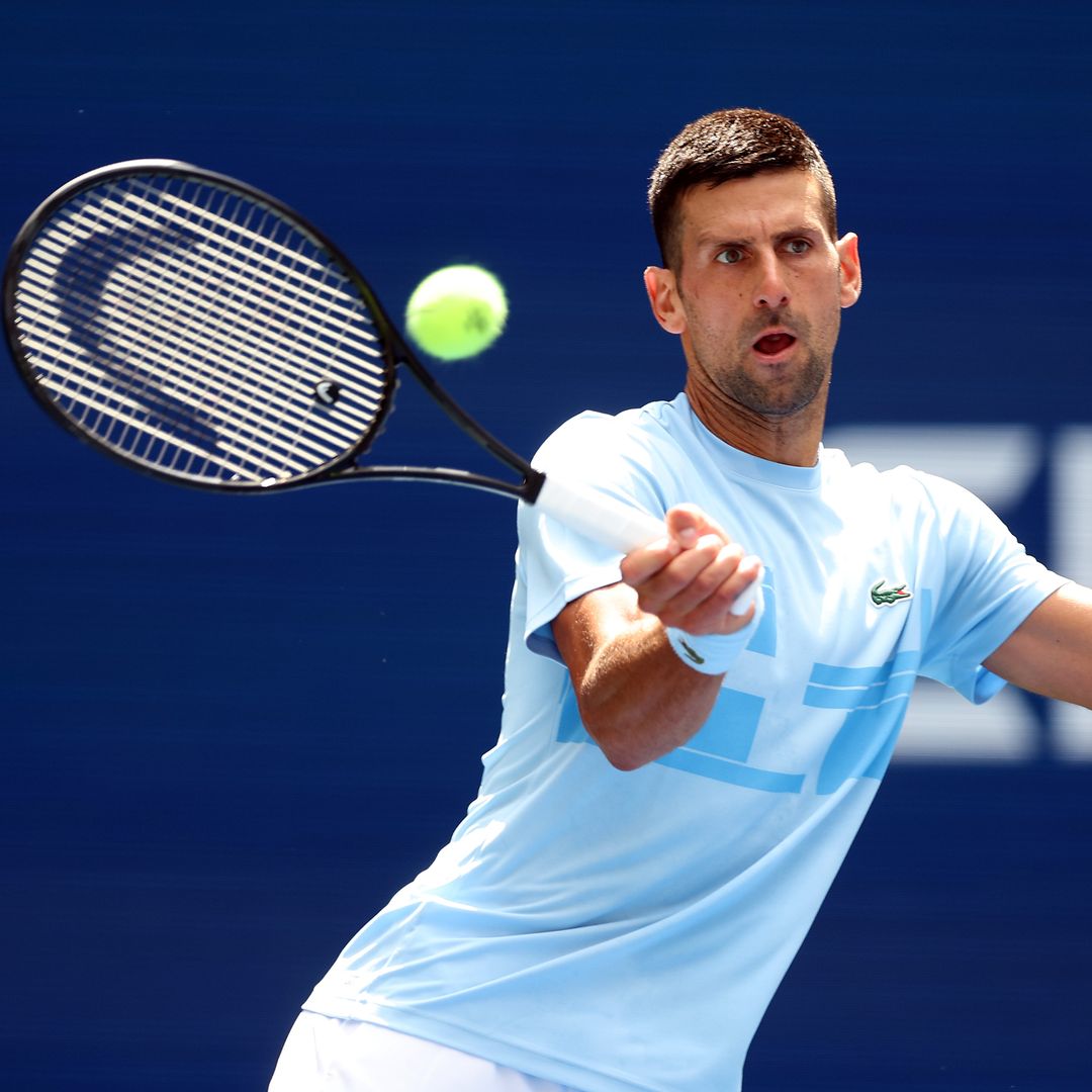 Novak Djokovic playing tennis