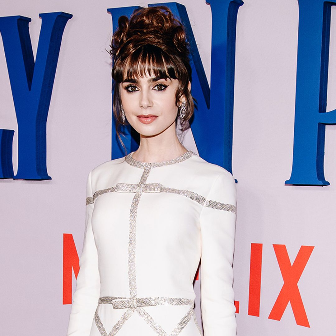 Lily Collins is a vision in Valentino at the Emily In Paris season 3 screening
